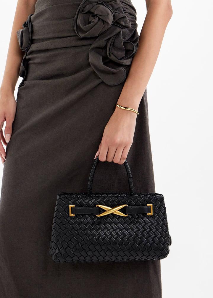 Elora Woven Tote Bag [Vegan Leather]