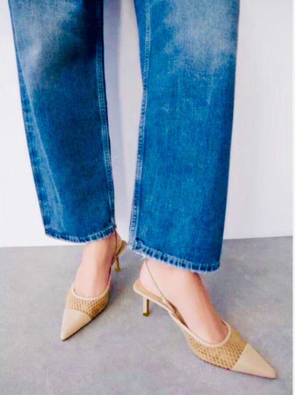 ZARA Pointed Toe Slingback Heel 👠