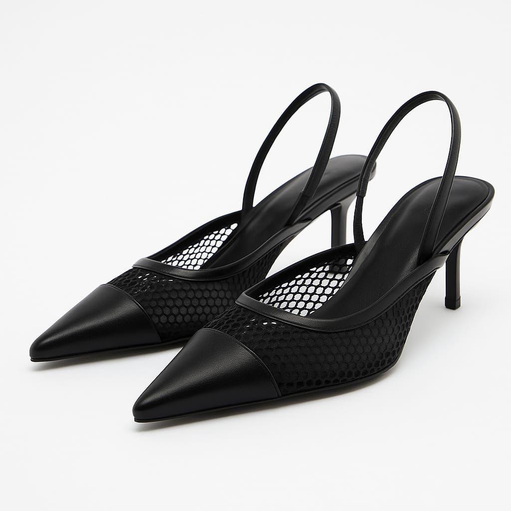 ZARA Pointed Toe Slingback Heel 👠