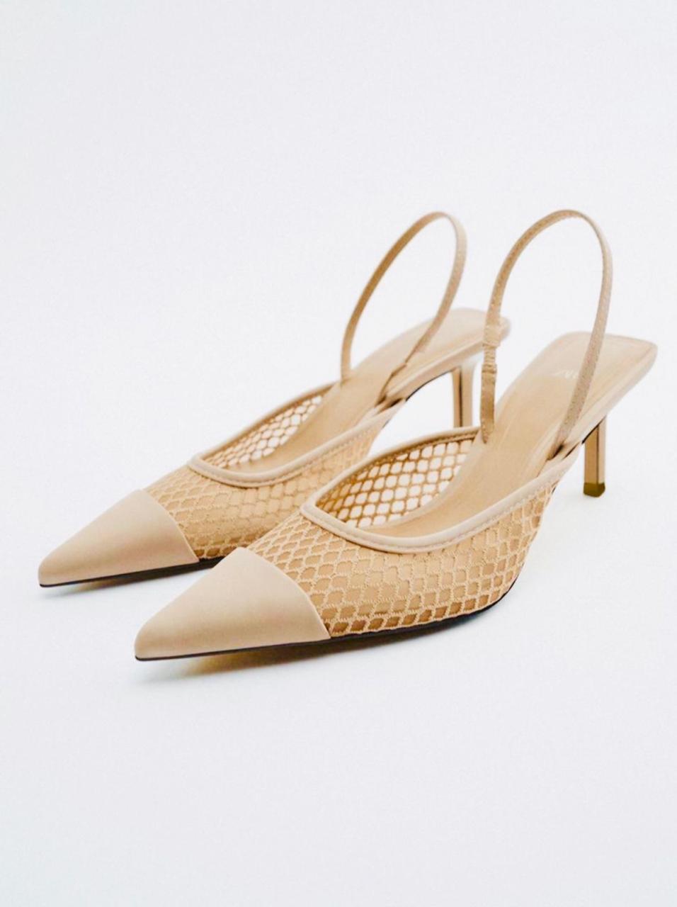 ZARA Pointed Toe Slingback Heel 👠