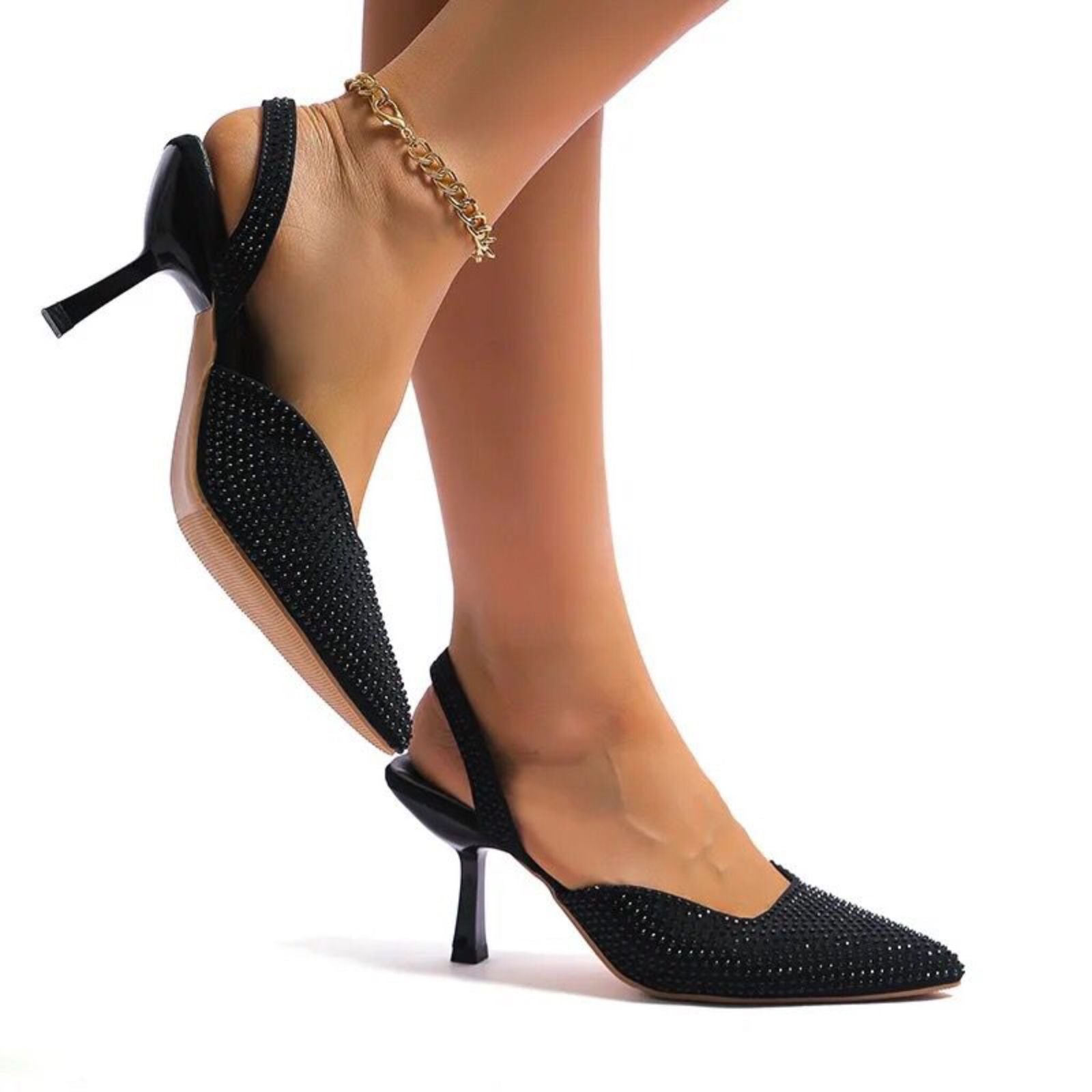 Zara Stone Pointed Heel 👠