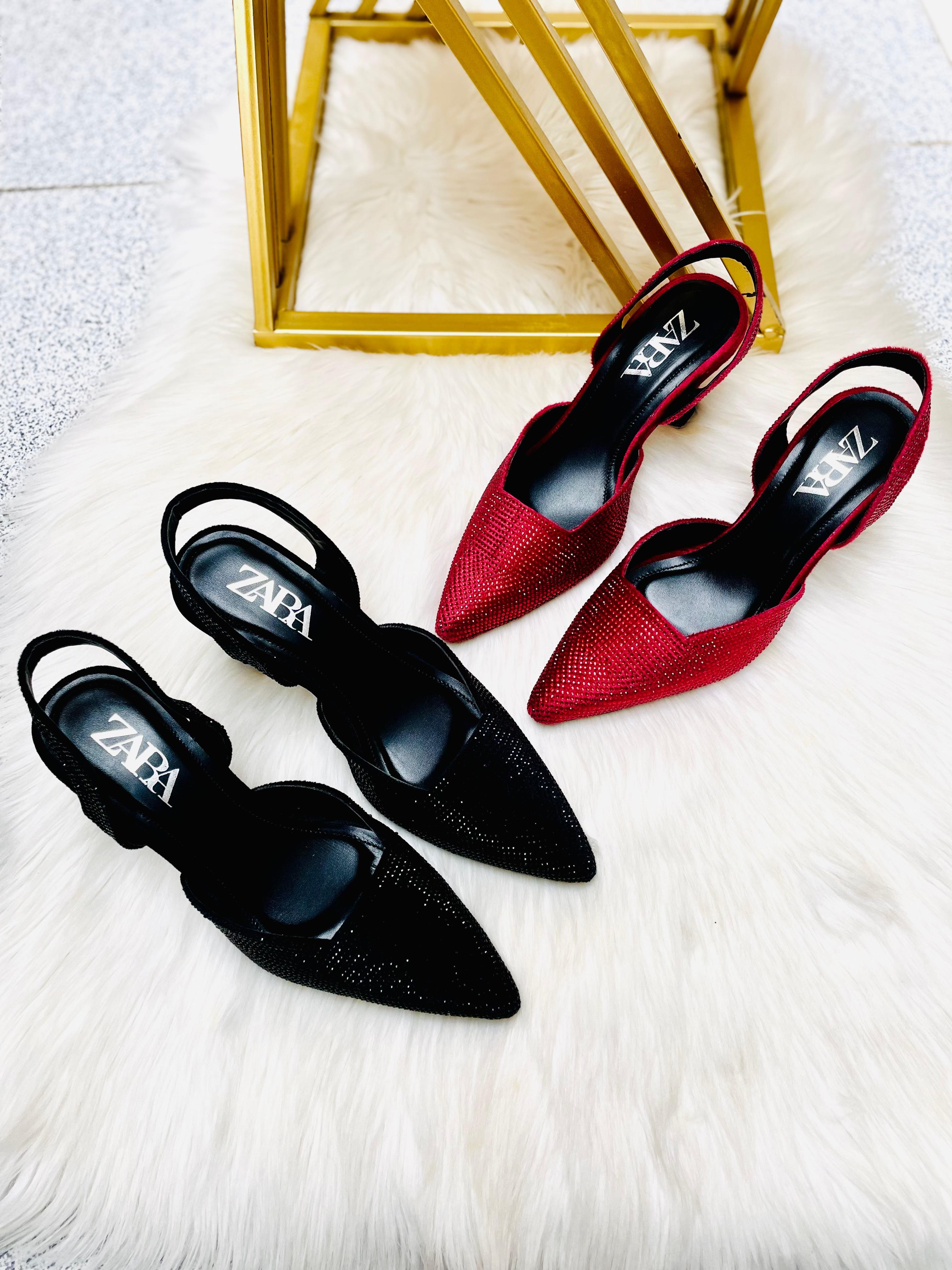 Zara Stone Pointed Heel 👠